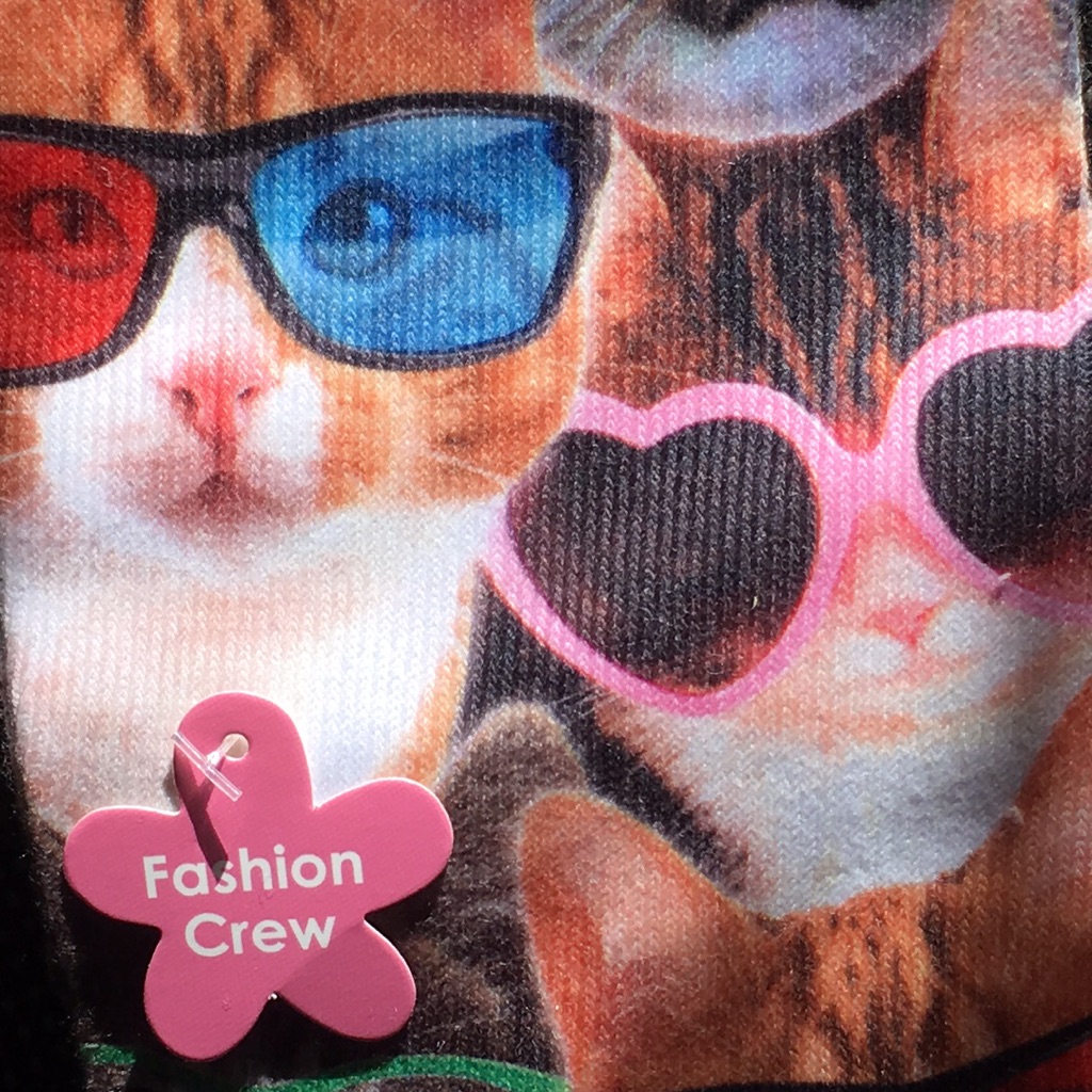Cats Print Fashion Crew